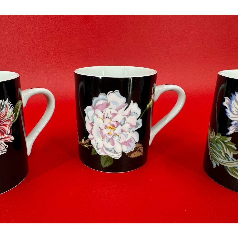 Tiffany & Co Mrs Delaneys Flowers By Sybil Connolly Floral Set Of Three Mugs - Picture 3 of 12